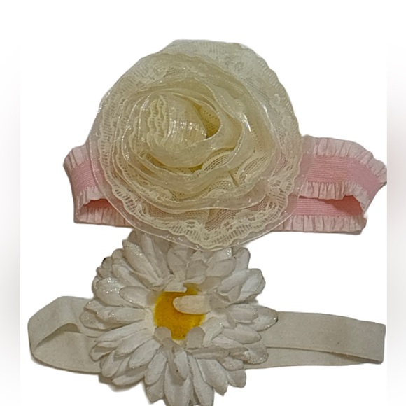 Girls Wonder Nation Pink Footed Hearts Sleeper 3/6 Months Comes With 2 Headbands - Picture 5 of 6